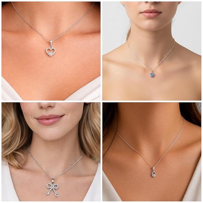 5 Pcs Necklace Combo Set For Women