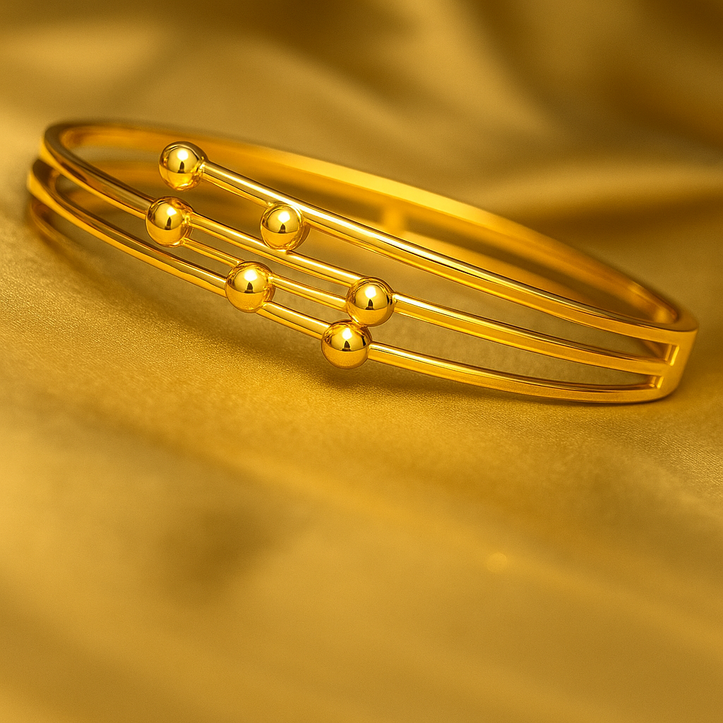 Golden Orbit Triple-Layered Bracelet Emerosa Jewellery