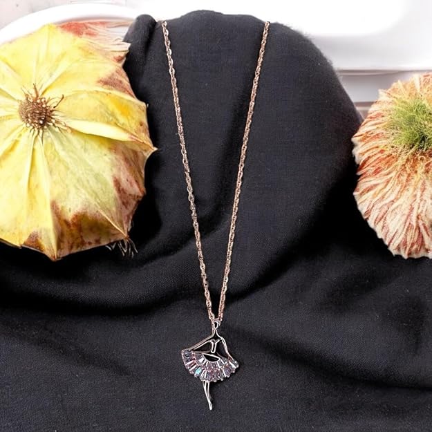 Graceful Ballerina Pendant Necklace Emerosa Jewellery
