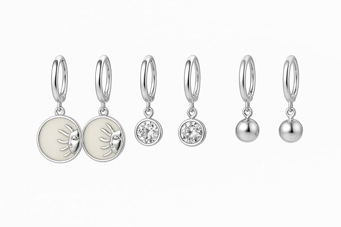 Everyday Charm Earrings Set – 3 Pairs Emerosa Jewellery