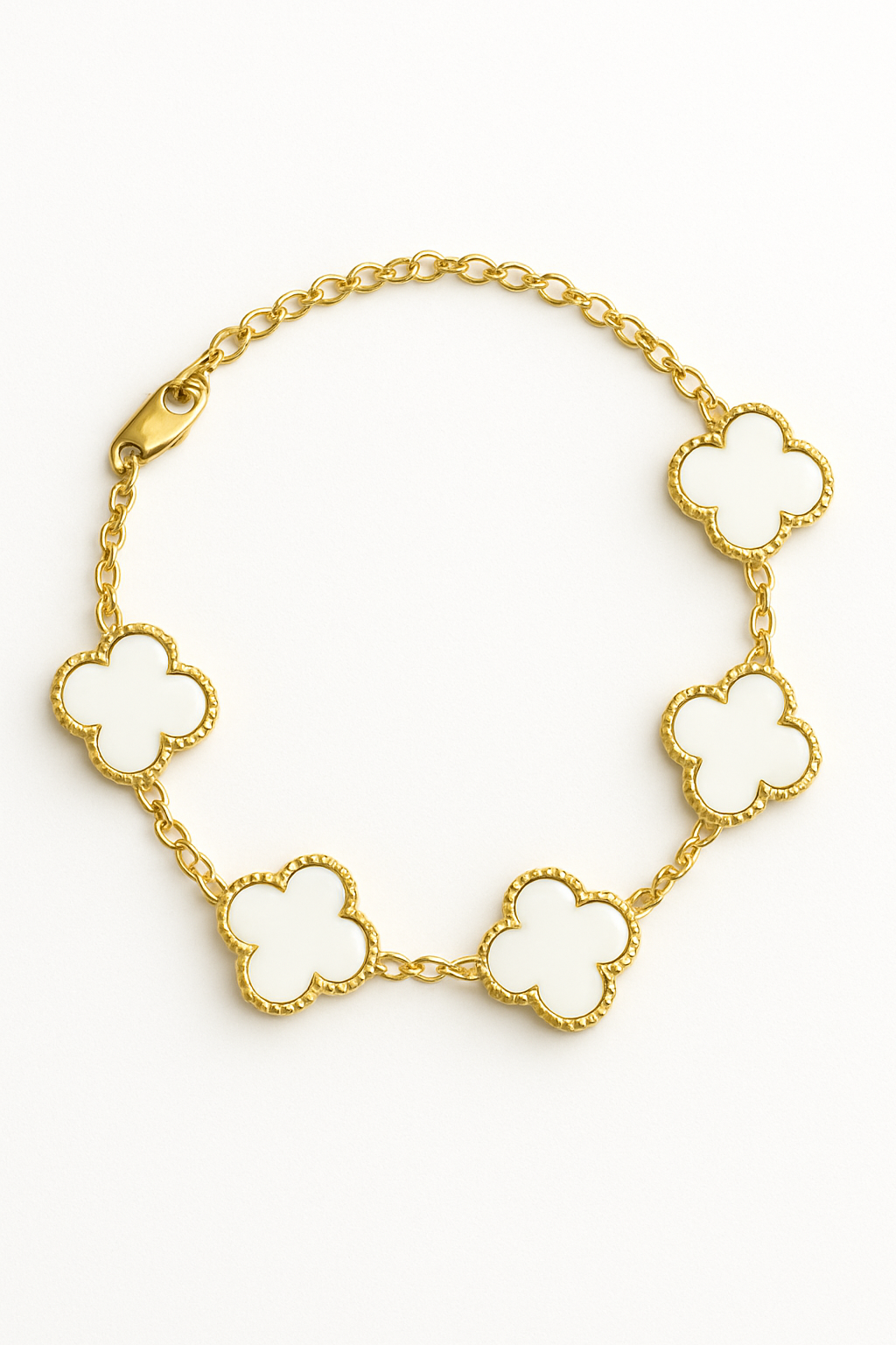 Anti Tarnish Reverse Clover Chain Bracelet Emerosa Jewellery