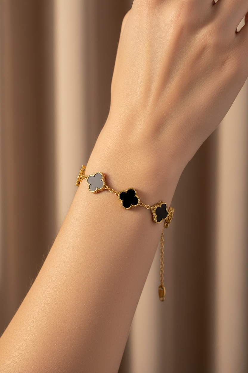 Anti Tarnish Reverse Clover Chain Bracelet Emerosa Jewellery