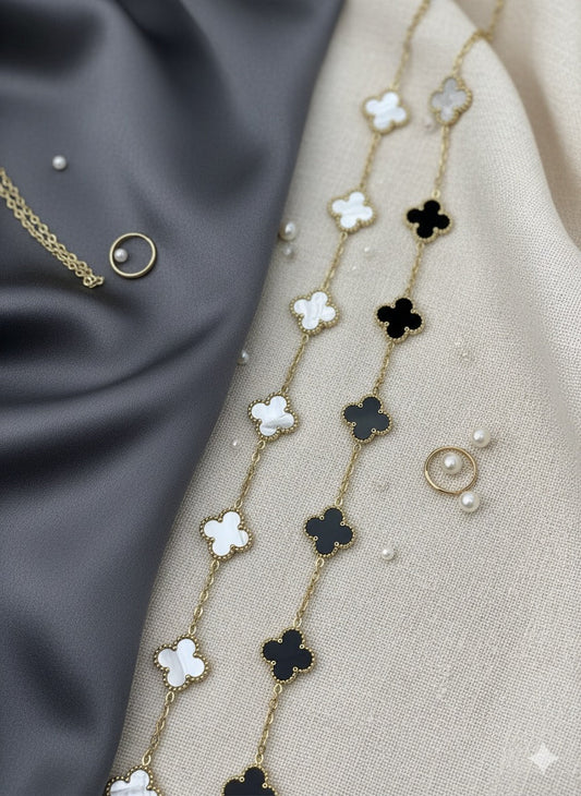 Anti Tarnish Reverse Clover Chain Bracelet Emerosa Jewellery