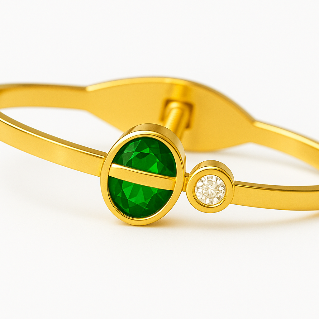 Emerald Radiance Designer Bracelet Emerosa Jewellery