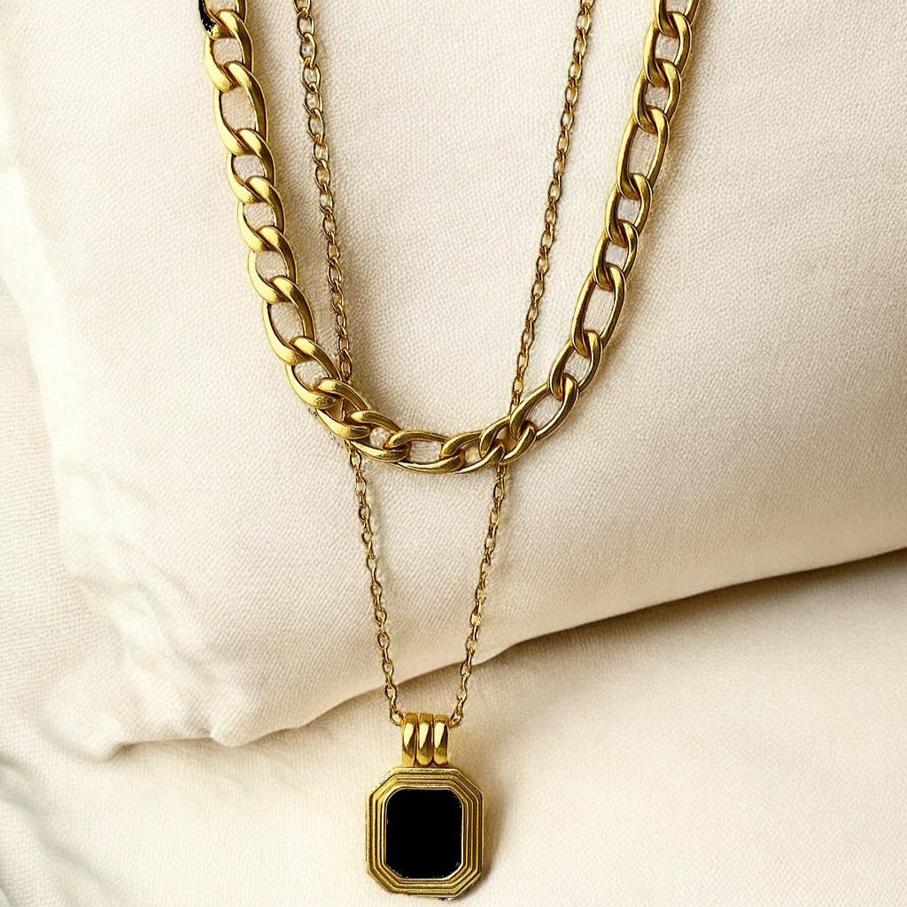 Minimalist black chain necklace, durable and stylish, perfect for gifting