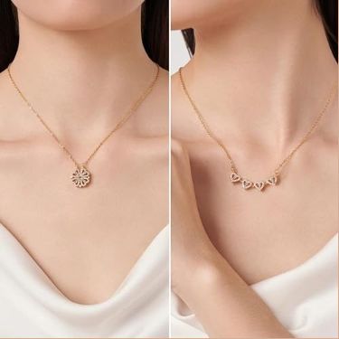 2-in-1 Clover Heart Magnetic Necklace Emerosa Jewellery
