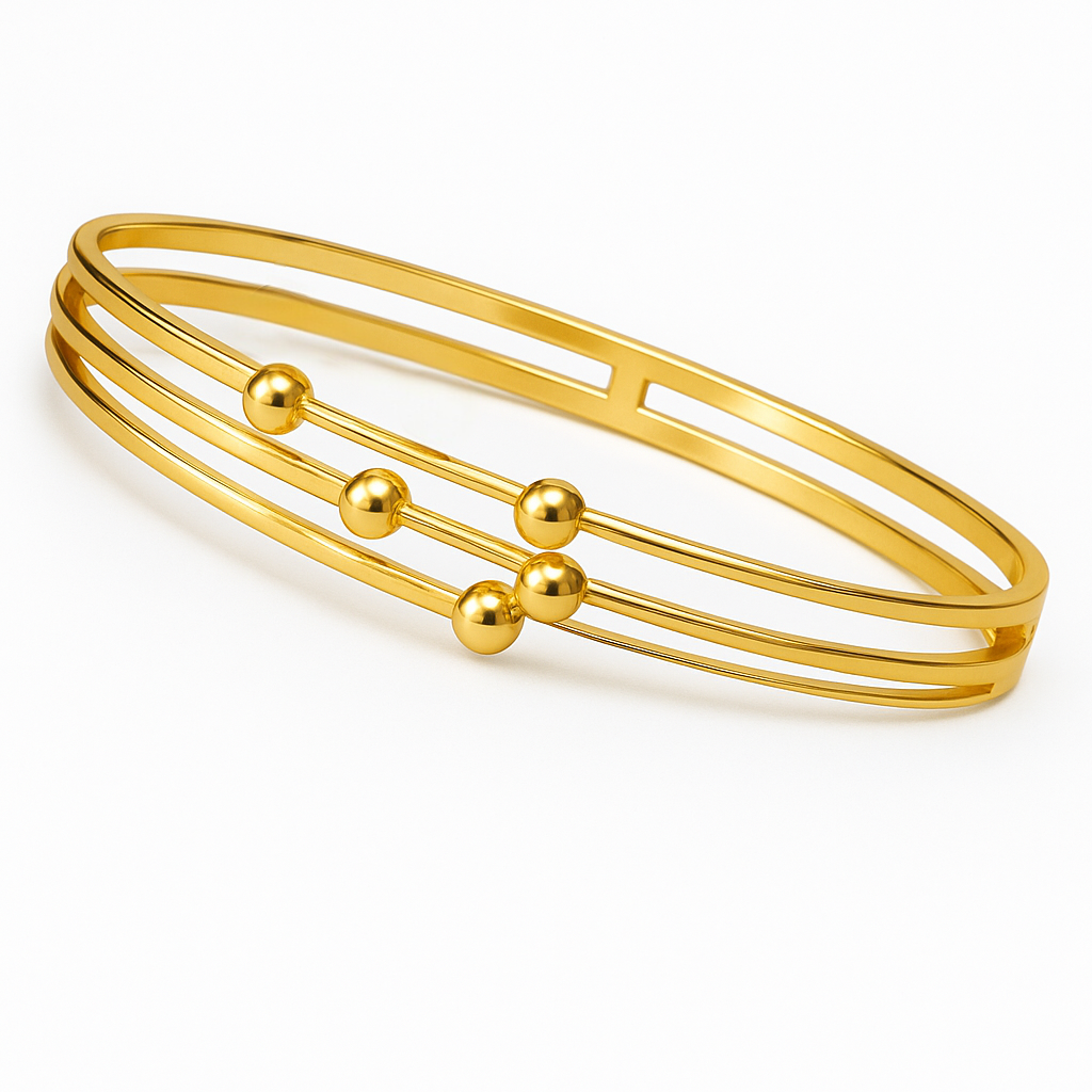 Golden Orbit Triple-Layered Bracelet Emerosa Jewellery