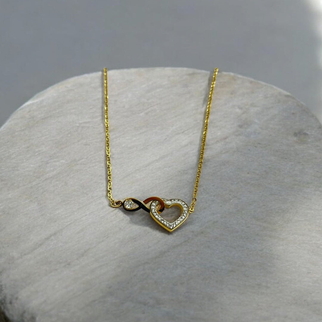 Heart Infinity Necklace Emerosa Jewellery