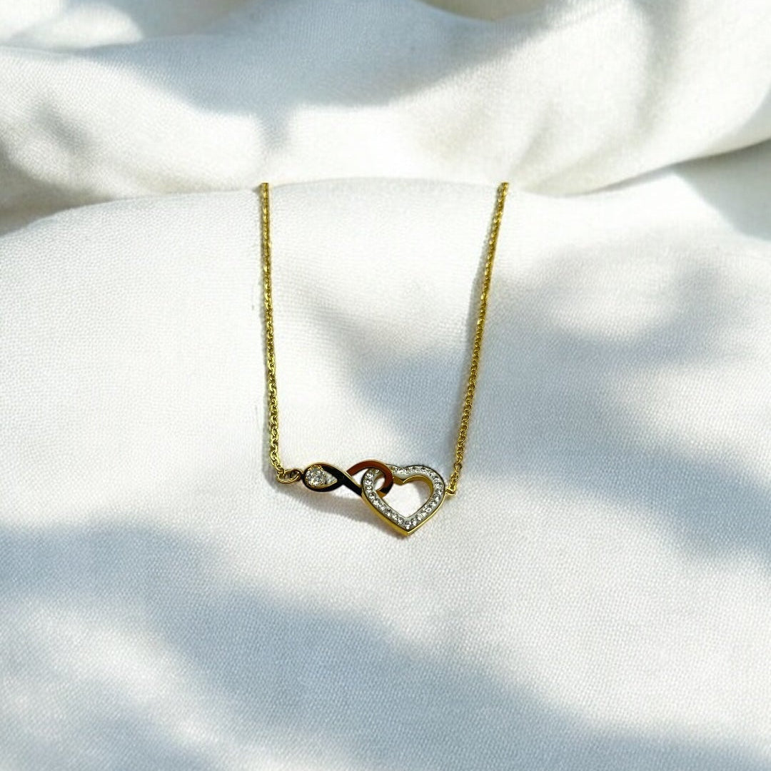 Heart Infinity Necklace Emerosa Jewellery