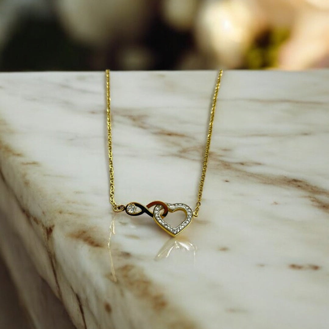 Heart Infinity Necklace Emerosa Jewellery