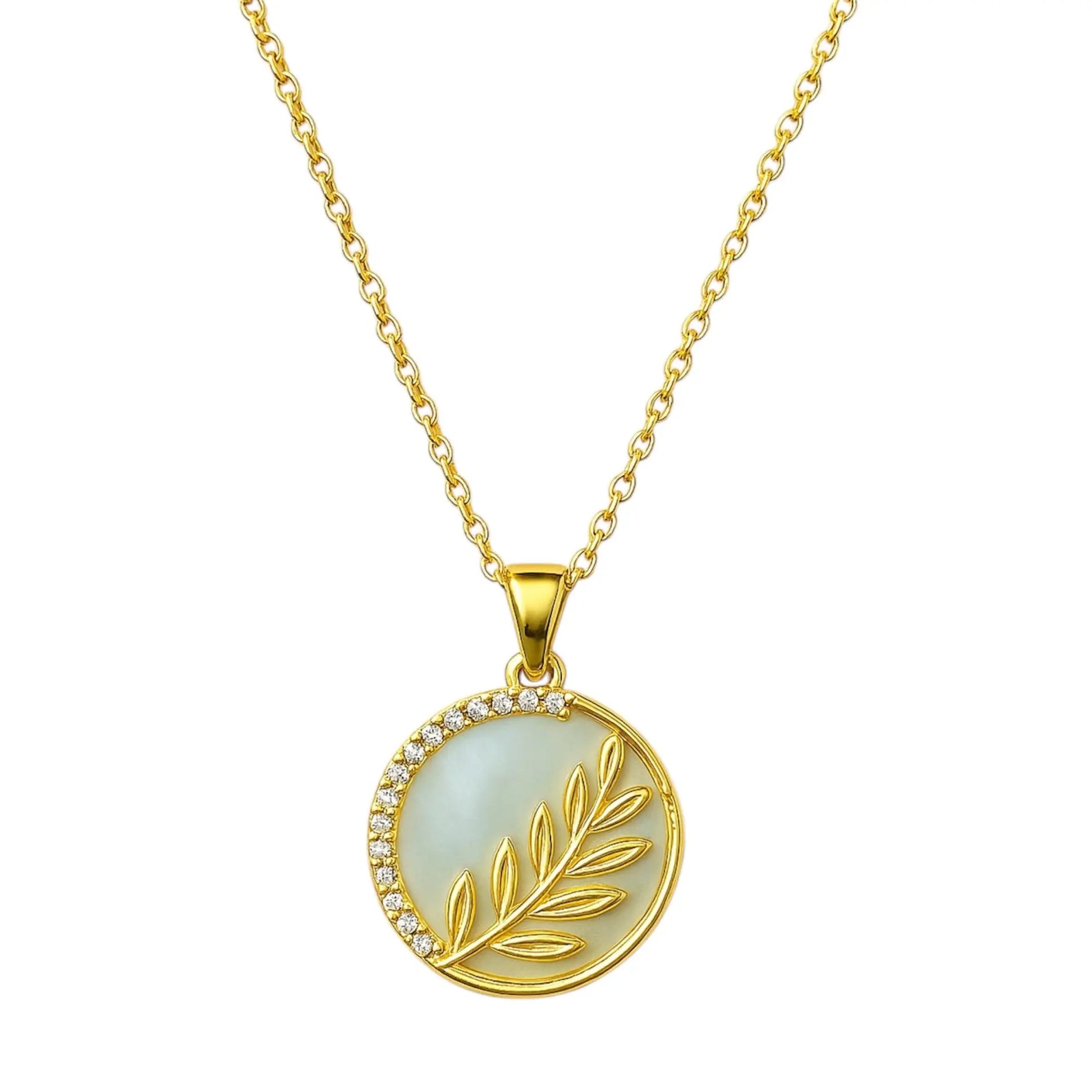 Gold Leaf Grace Necklace Emerosa Jewellery