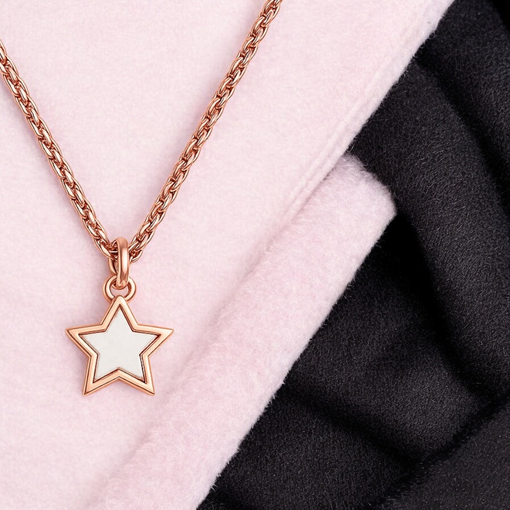Starlight Rose Gold Necklace Emerosa Jewellery