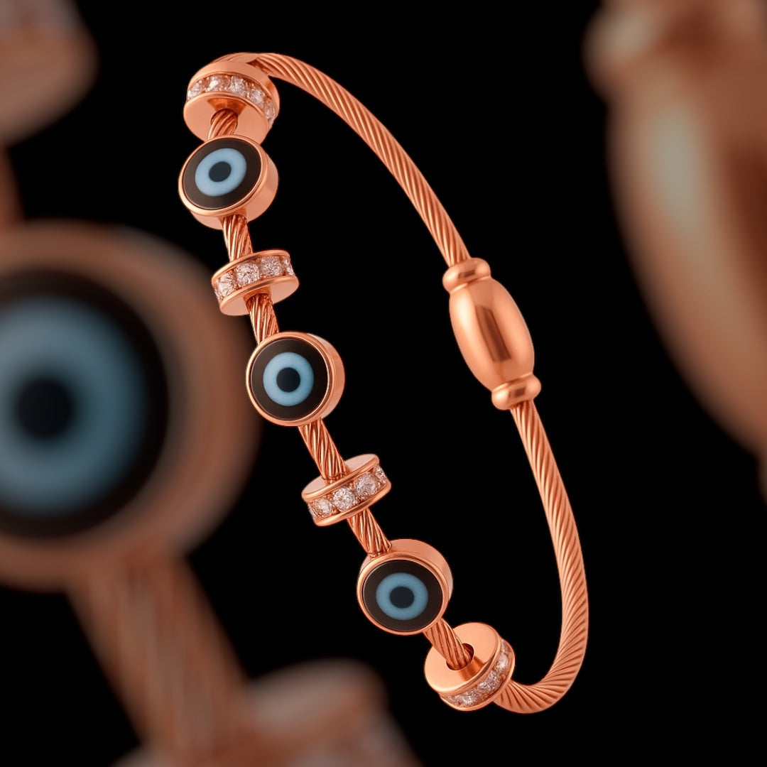 Evil Eye Rose Gold Bracelet Emerosa Jewellery