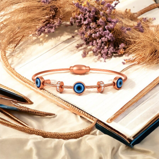Evil Eye Rose Gold Bracelet Emerosa Jewellery