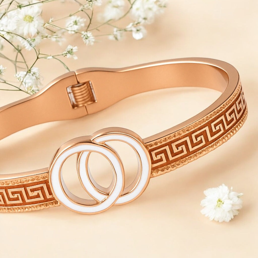 Designer Cuff Bracelet with Entwined Hoops Emerosa Jewellery