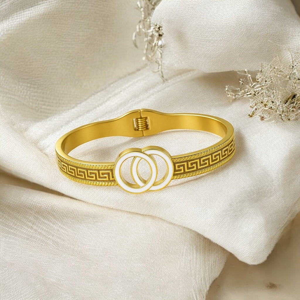 Designer Cuff Bracelet with Entwined Hoops Emerosa Jewellery