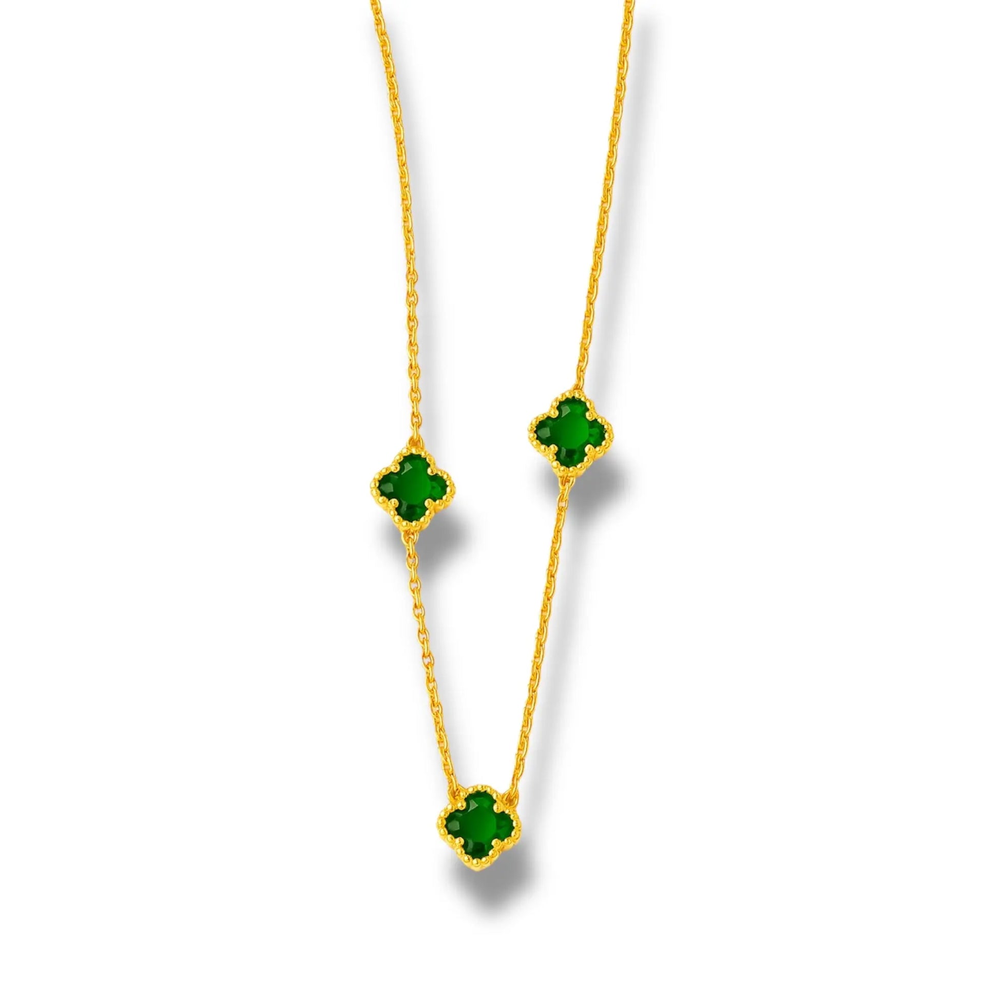 Green Clover Necklace Emerosa Jewellery