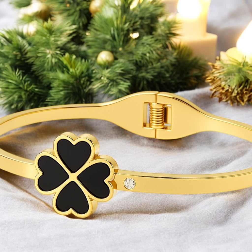 Midnight Luxe Clover Bracelet Emerosa Jewellery