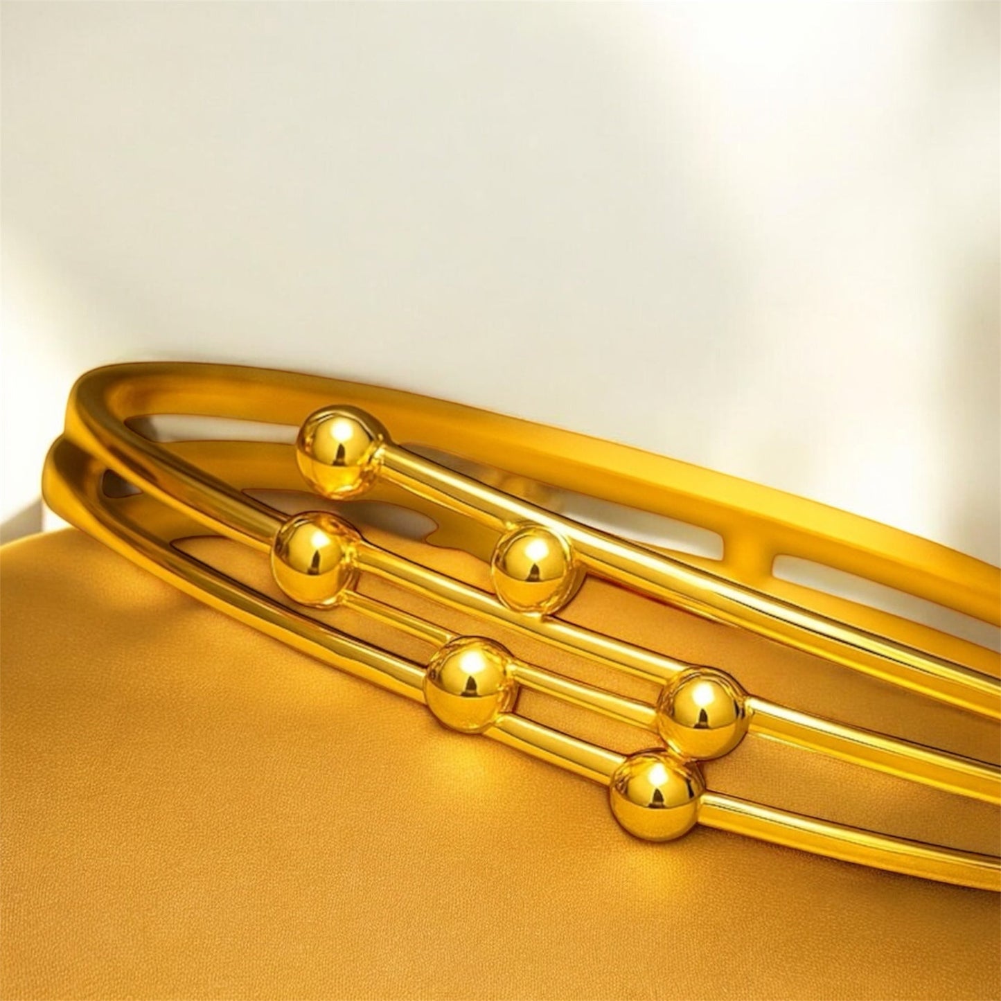 Golden Orbit Triple-Layered Bracelet Emerosa Jewellery