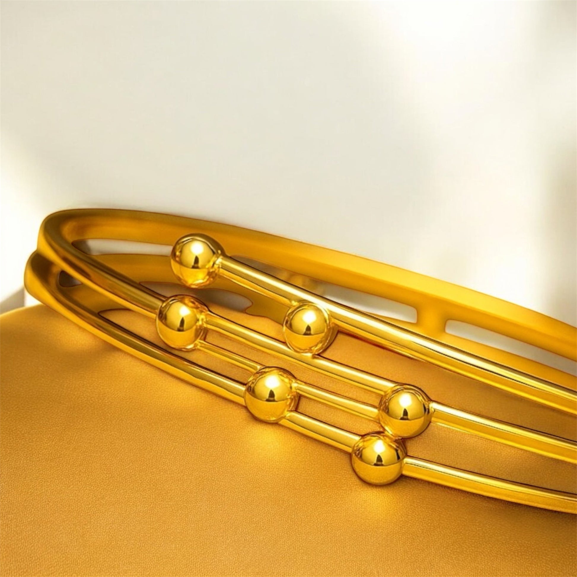 Golden Orbit Triple-Layered Bracelet Emerosa Jewellery