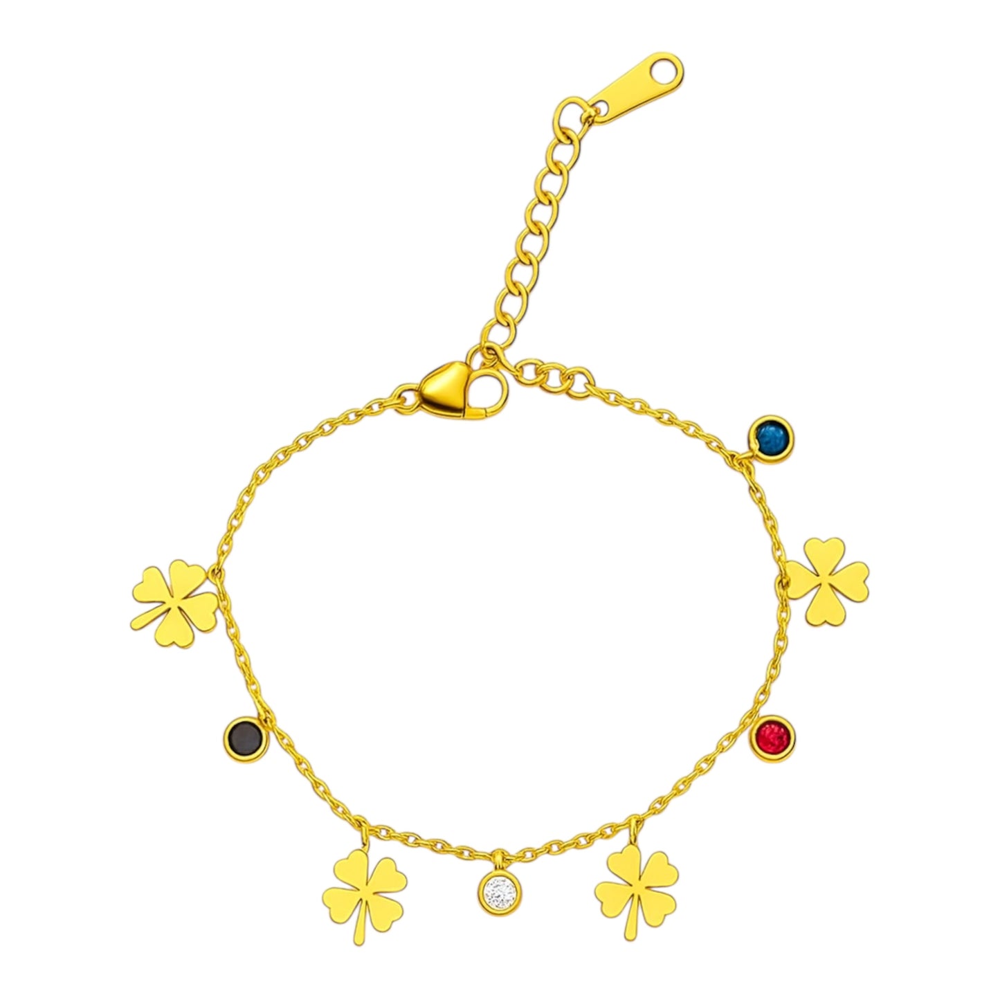  anti tarnish waterproof minimal jewellery Four leaf clover charm bracelet