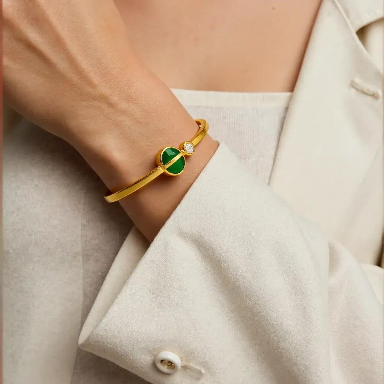 Emerald Radiance Designer Bracelet Emerosa Jewellery